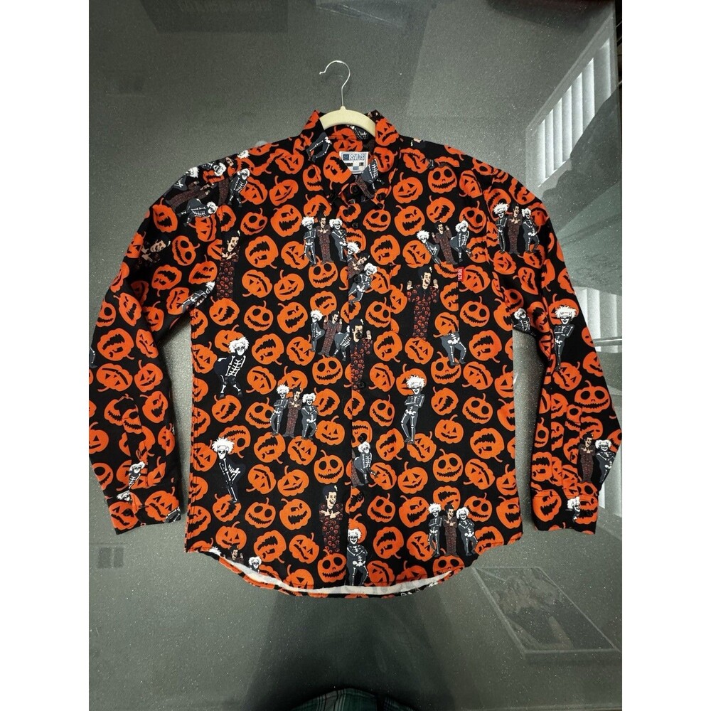 RSVLTS David S. Pumpkins SNL Shirt Men's Large - KUNUFLEX Button Up - EUC Rare
